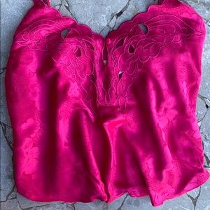 hot pink vintage victoria secret slip cami